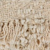 Creative Co-op 60"L x 50"W Woven Cotton Blend Cable Knit Throw with Fringe, Natural