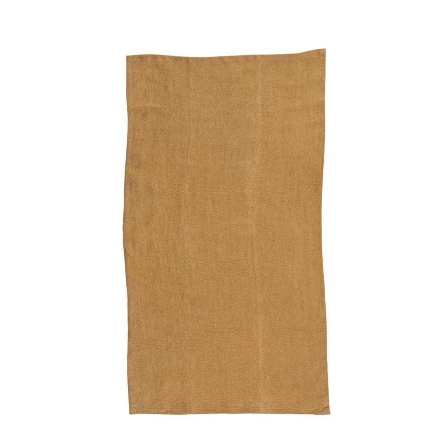 Creative Co-op Creative Co-op 36"L x 20"W Oversized Stonewashed Linen Tea Towel in Mustard - Little Miss Muffin Children & Home