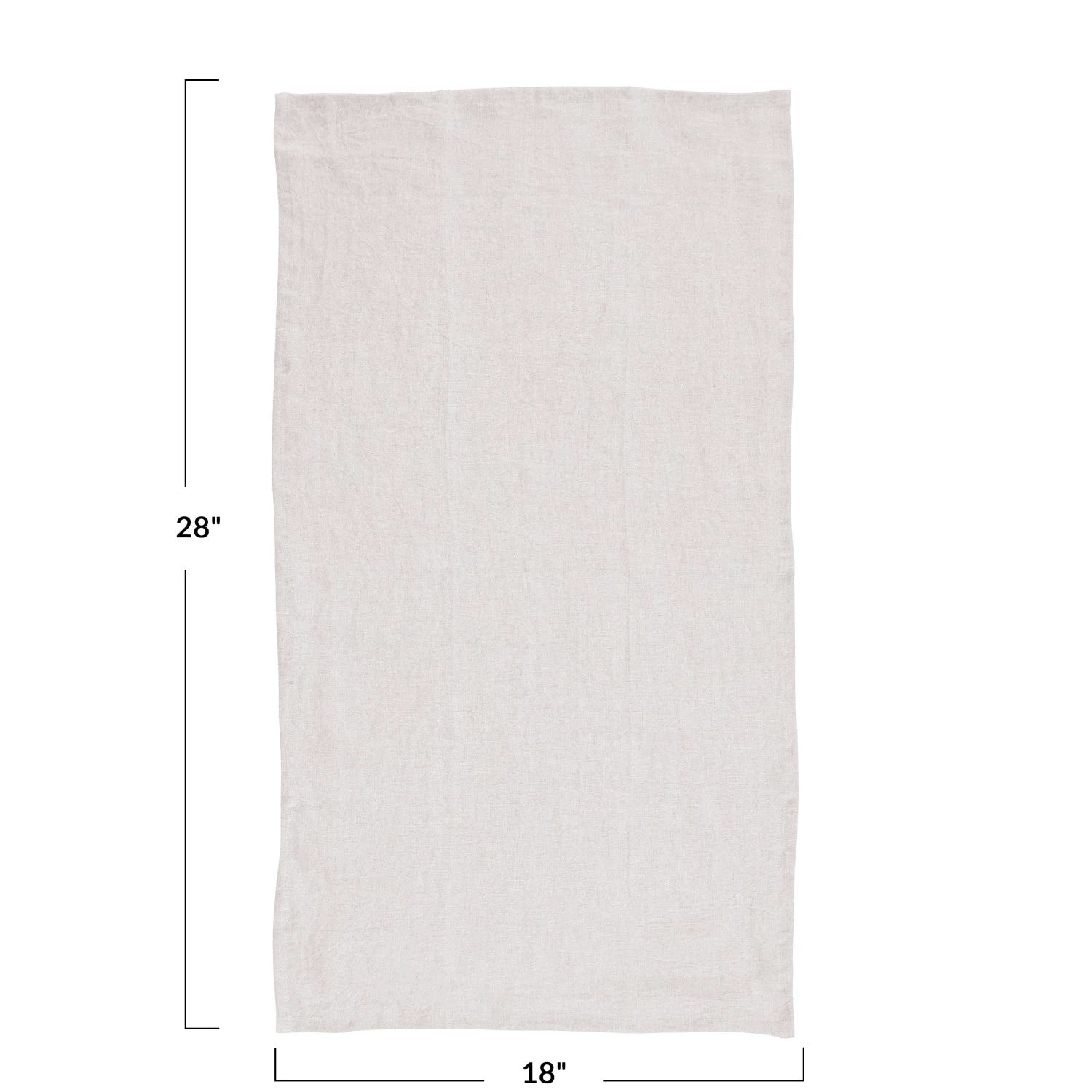 Creative Co-op Creative Co-op 36"L x 20"W Oversized Stonewashed Linen Tea Towel in Ivory - Little Miss Muffin Children & Home