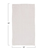 Creative Co-op 36"L x 20"W Oversized Stonewashed Linen Tea Towel in Ivory