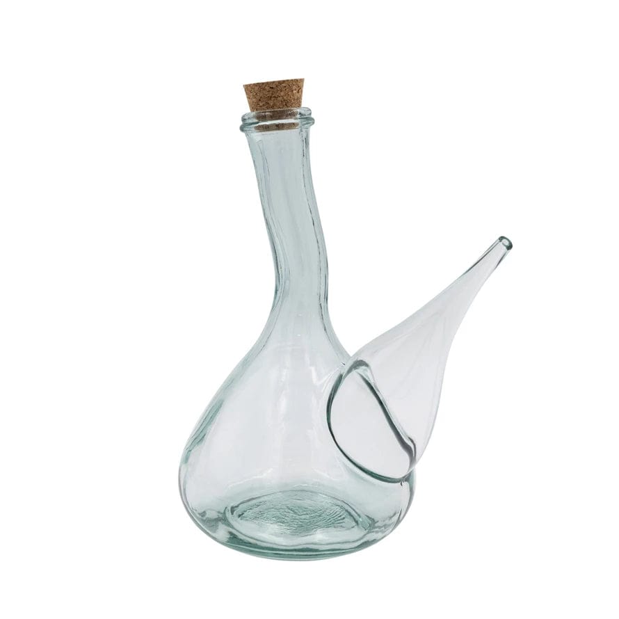 Creative Co-Op Creative Co-op 1 Quart Recycled Glass Cruet with Cork Stopper - Little Miss Muffin Children & Home