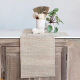 Creative Co-op Woven Hemp Fiber & Cotton Table Runner, Natural