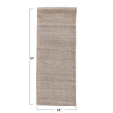 Creative Co-op Woven Hemp Fiber & Cotton Table Runner, Natural