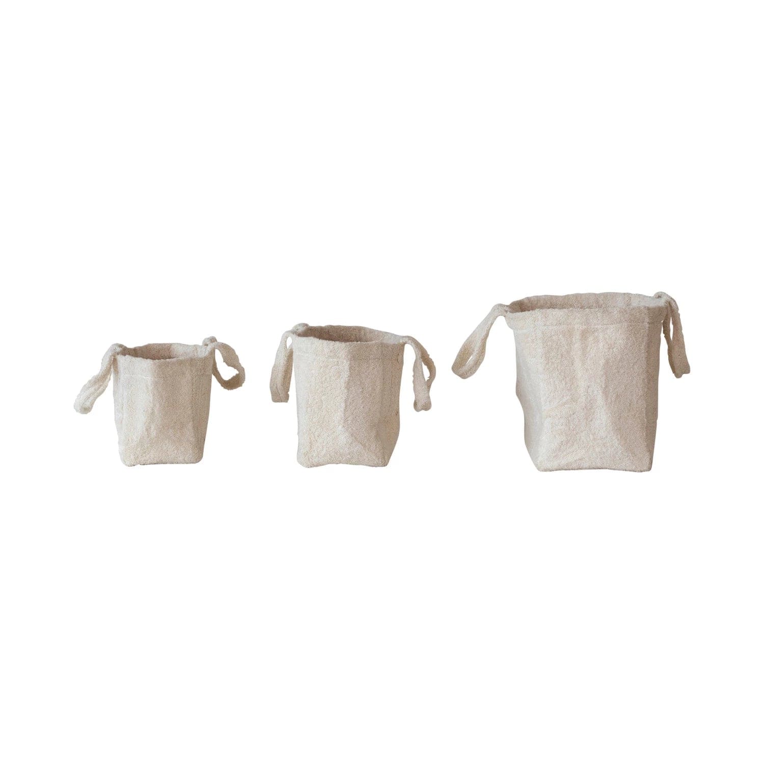 Creative Co-Op Creative Co-op Cotton Terry Tote Bags with Handles - Little Miss Muffin Children & Home