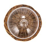 Creative Co-Op Creative Co-op Decorative Glass Cloche with Woven Willow Base - Little Miss Muffin Children & Home