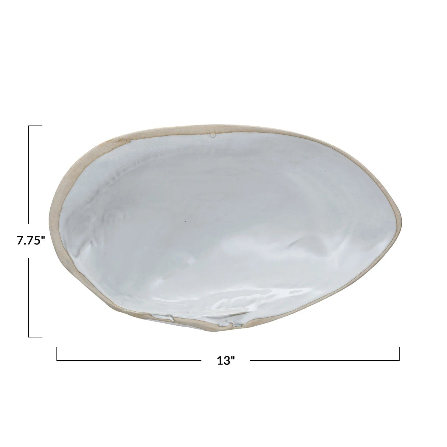Creative Co-Op Creative Co-op Stoneware Oyster Shell Shaped Dish - Little Miss Muffin Children & Home