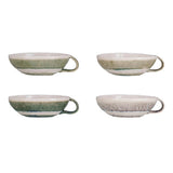 Creative Co-Op Creative Co-op 8 oz. Striped Stoneware Bowl with Handle - Little Miss Muffin Children & Home