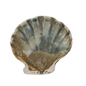 Creative Co-Op Creative Co-op Stoneware Shell Shaped Dish - Little Miss Muffin Children & Home