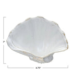 Creative Co-Op Creative Co-op Stoneware Shell Shaped Dish - Little Miss Muffin Children & Home