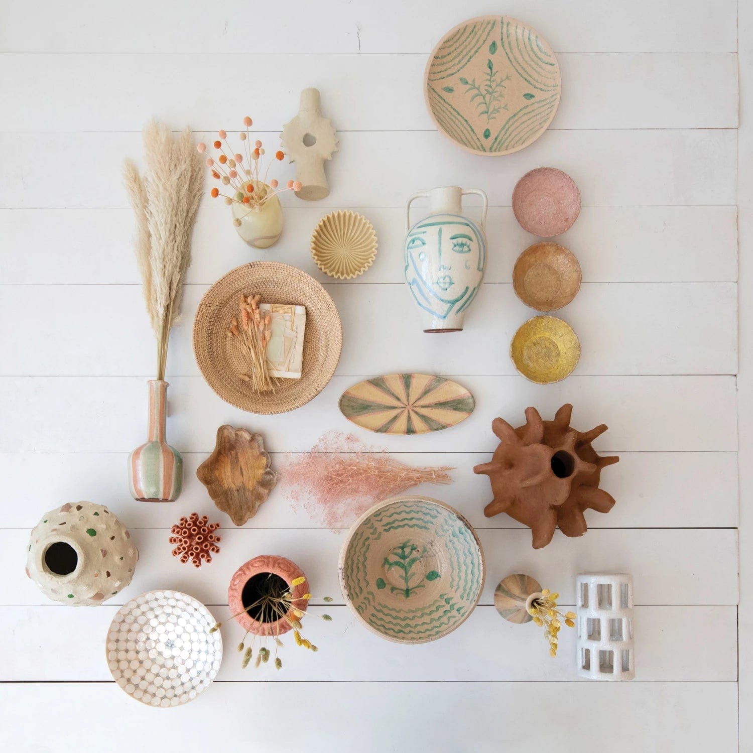 Creative Co-Op Creative Co-op Decorative Hand-Painted Terra-cotta Bowl - Little Miss Muffin Children & Home