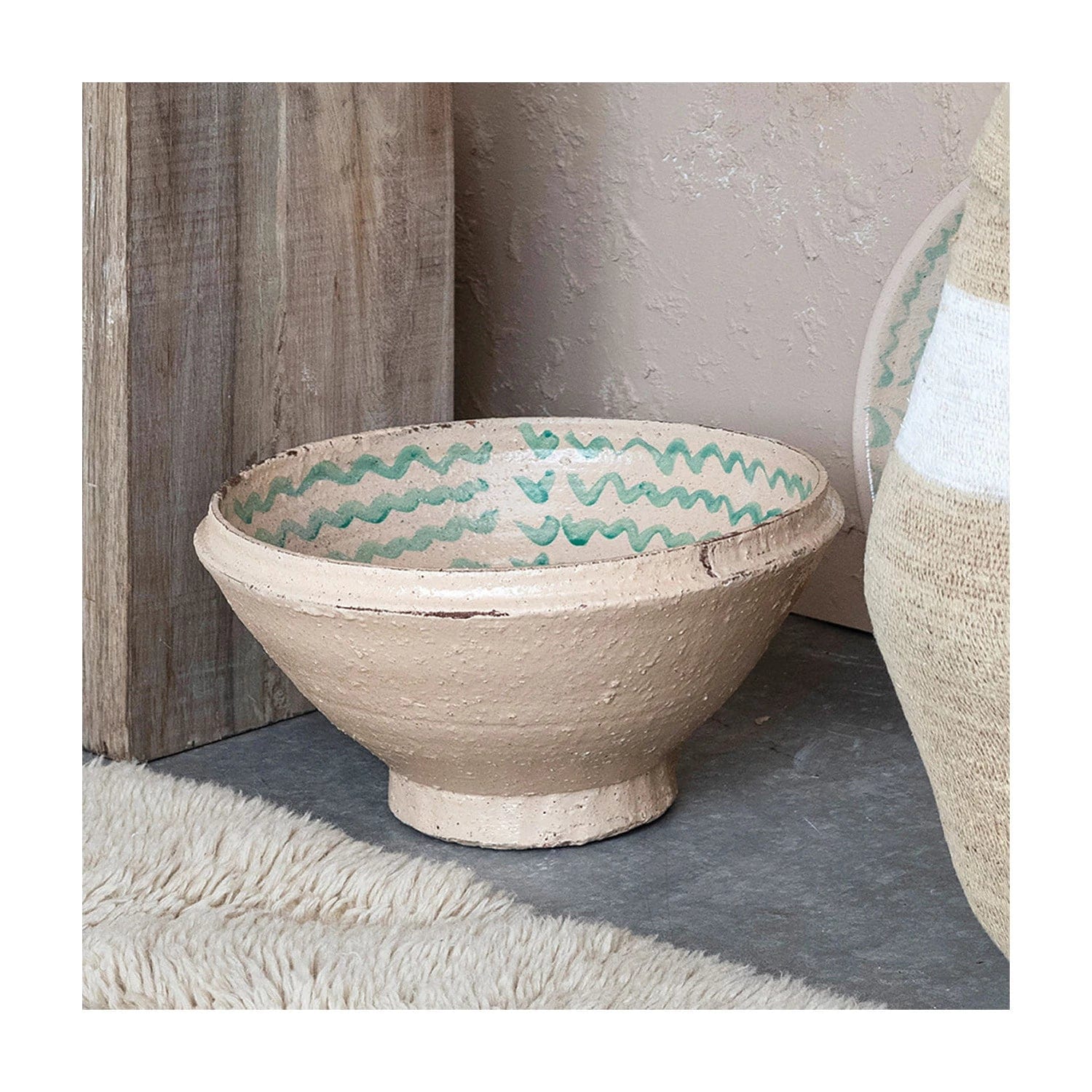 Creative Co-Op Creative Co-op Decorative Hand-Painted Terra-cotta Bowl - Little Miss Muffin Children & Home