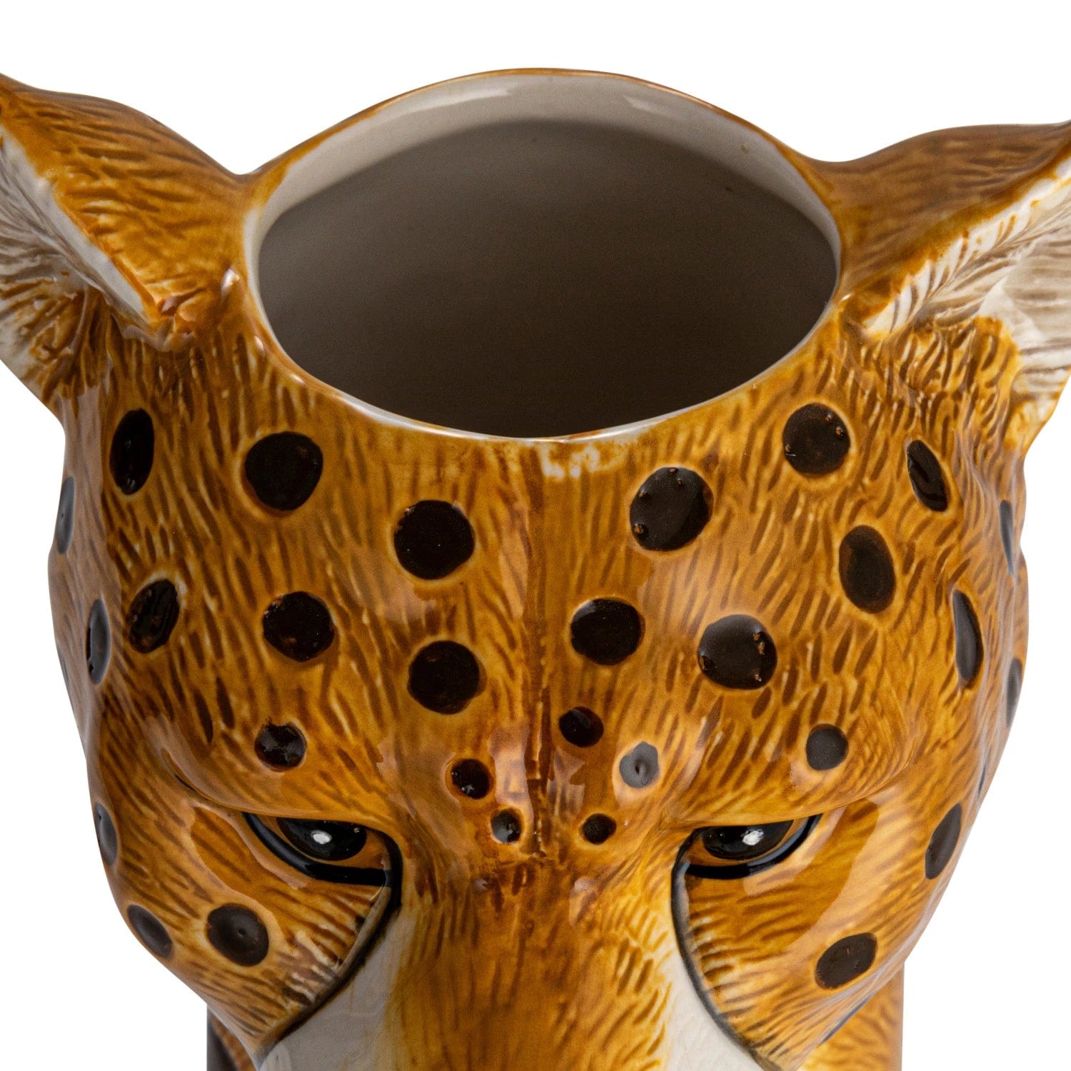 Creative Co-Op Creative Co-op Hand-Painted Stoneware Cheetah Vase - Little Miss Muffin Children & Home