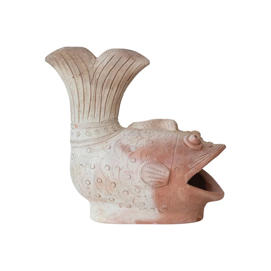 Creative Co-Op Creative Co-op Terra-cotta Fish Shaped Container - Little Miss Muffin Children & Home