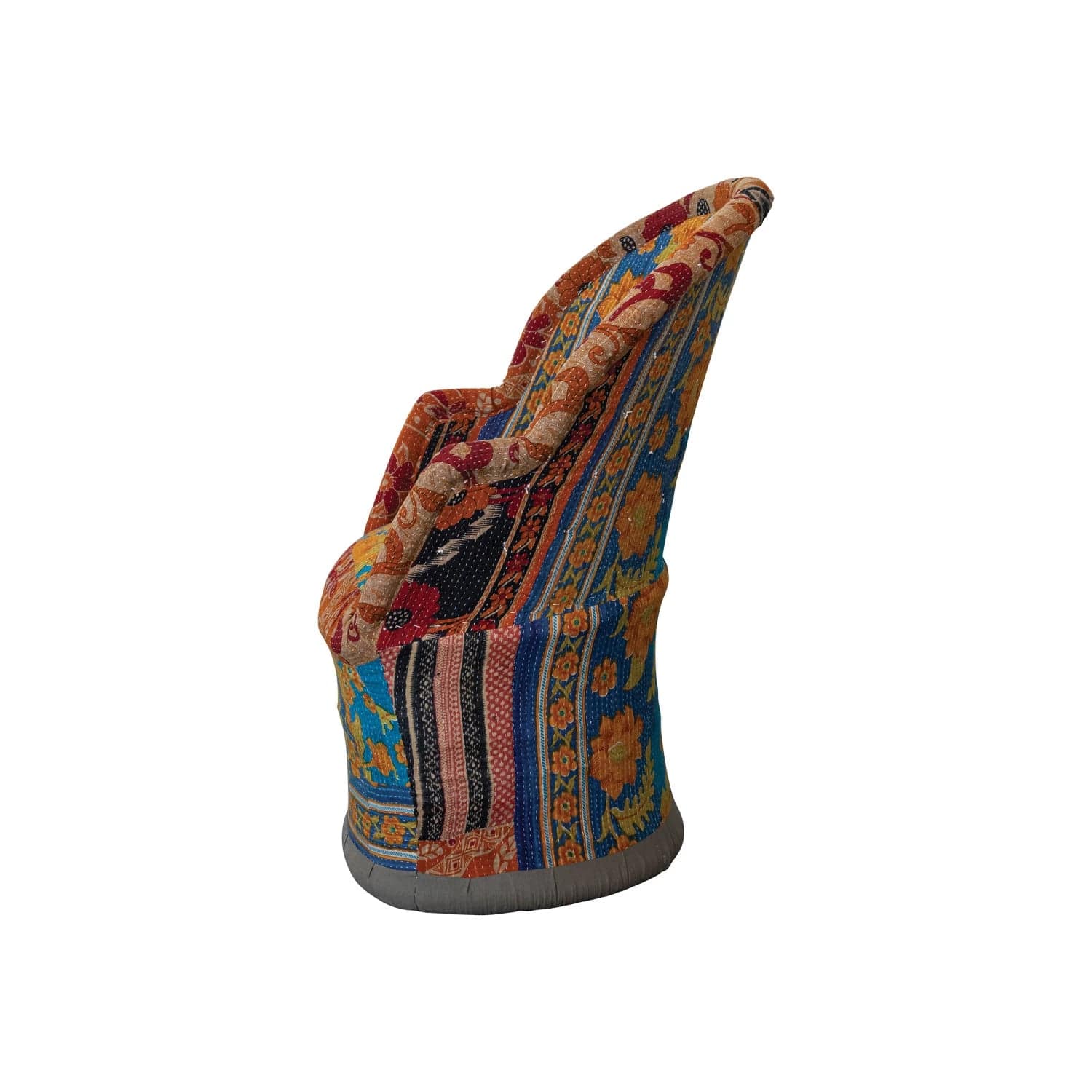 Creative Co-op Creative Co-op Handmade Vintage Cotton Kantha Upholstered Cane Chair (Each Pattern Will Vary) - Little Miss Muffin Children & Home