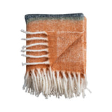 Creative Co-op 60"Lx50"W Brushed Acrylic & New Zealand Wool Throw with Stripes & Fringe, Multicolor