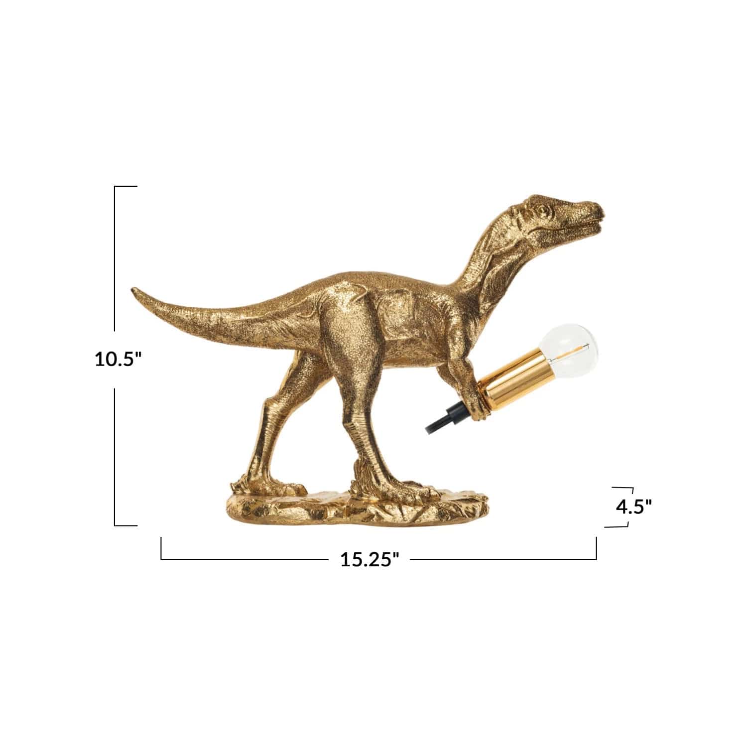 Creative Co-Op Creative Co-op Resin Dinosaur Table Lamp with Inline Switch - Little Miss Muffin Children & Home