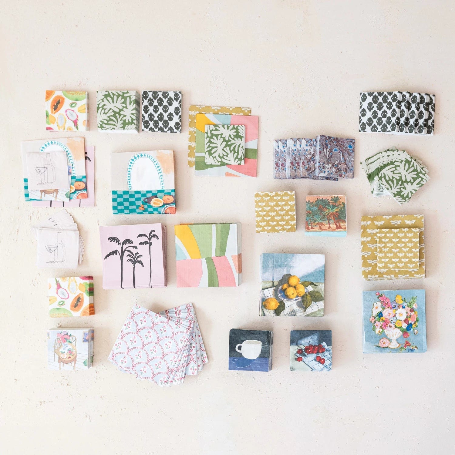 Creative Co-Op Creative Co-op Paper Cocktail Napkins with Dining Table Design - Little Miss Muffin Children & Home