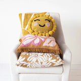 Creative Co-Op Creative Co-op Cotton Tufted Lumbar Pillow with Sun Pattern - Little Miss Muffin Children & Home