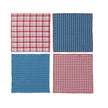 Creative Co-op Woven Cotton Waffle Weave Napkins with Pattern & Stitched Edge, Set of 4 - Little Miss Muffin Children & Home