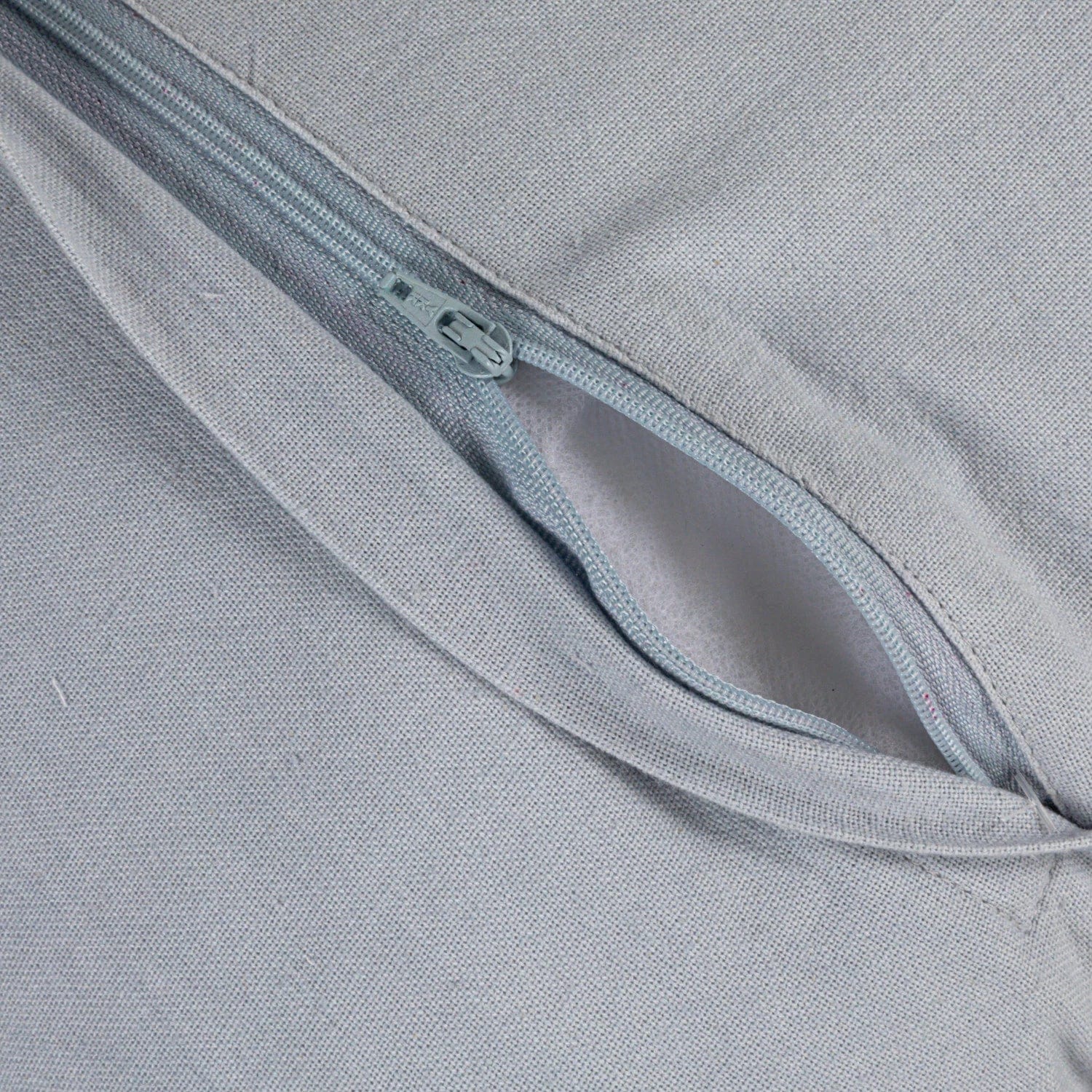 Creative Co-op Creative Co-op 20" Square Light Blue Cotton Double Cloth Pillow with Ruffled Edge - Little Miss Muffin Children & Home