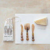 Creative Co-op Natural 6.5"L S/3 Natural Horn Cheese Servers in Bag (Each One Will Vary)