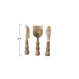 Creative Co-op Natural 6.5"L S/3 Natural Horn Cheese Servers in Bag (Each One Will Vary)