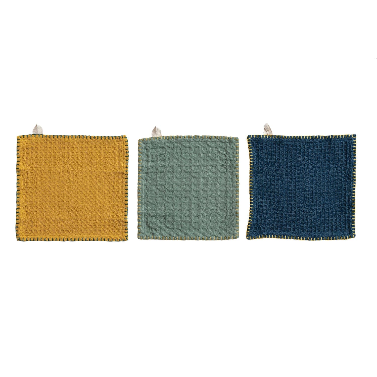 Creative Co-op Creative Co-op Cotton Waffle Weave Dish Cloths with Cheese/Cutting Board, 4PC Set - Little Miss Muffin Children & Home