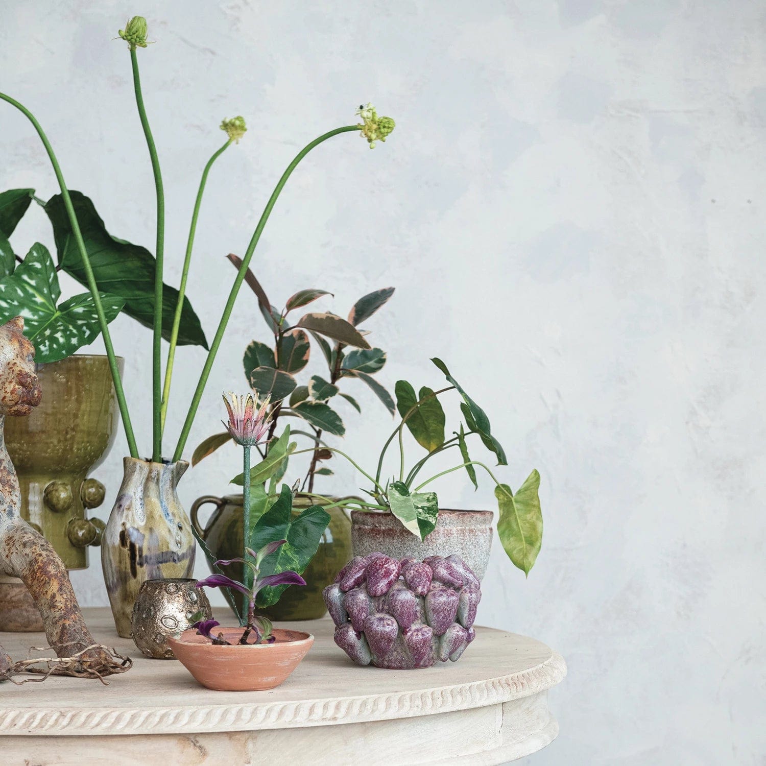 Creative Co-op Creative Co-op Berry Delight 3D Strawberries Stoneware Planter/Vase (Holds 3" Pot) (Each One Will Vary) - Little Miss Muffin Children & Home