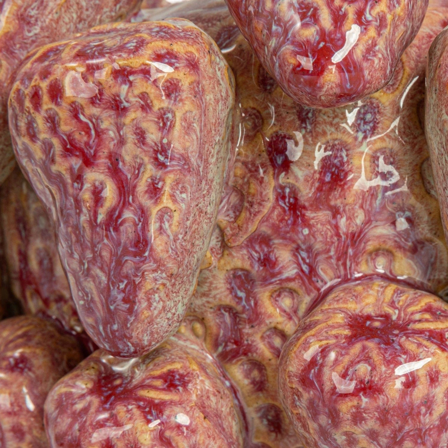 Creative Co-op Creative Co-op Berry Delight 3D Strawberries Stoneware Planter/Vase (Holds 3" Pot) (Each One Will Vary) - Little Miss Muffin Children & Home