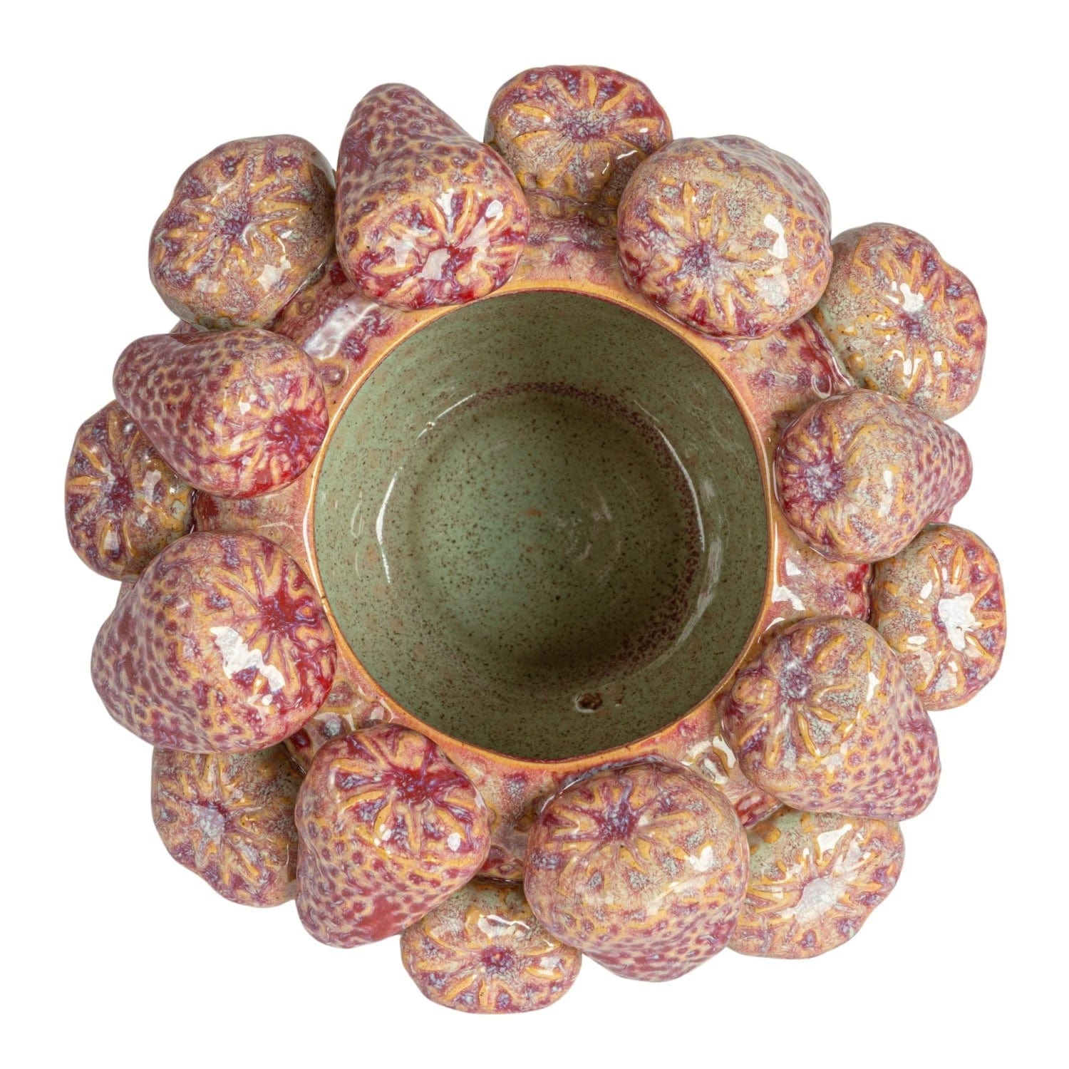 Creative Co-op Creative Co-op Berry Delight 3D Strawberries Stoneware Planter/Vase (Holds 3" Pot) (Each One Will Vary) - Little Miss Muffin Children & Home