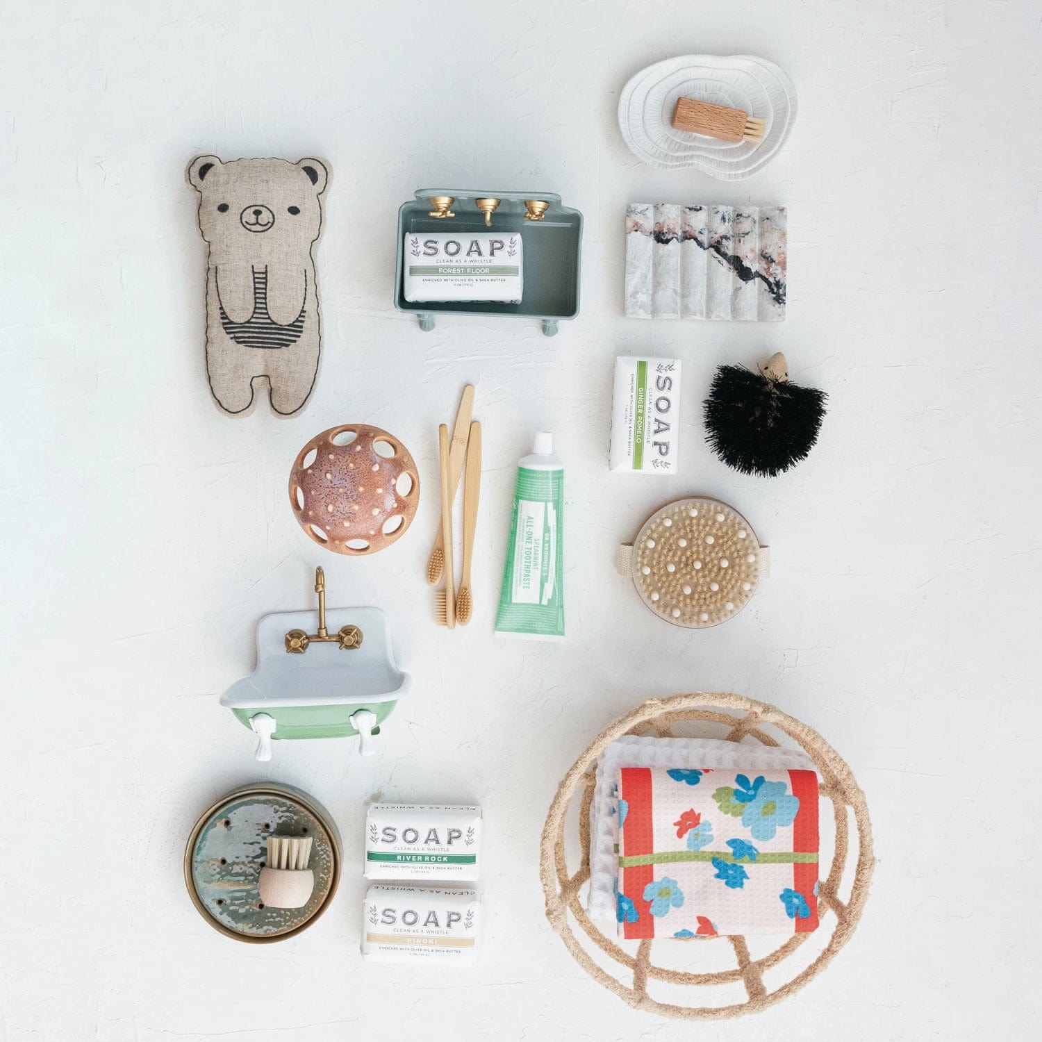 Creative Co-op Creative Co-op Metal Soap Dish, Grey Sink with Gold Faucet - Little Miss Muffin Children & Home