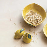 Creative Co-op Hand-Painted Stoneware Lemon Salt & Pepper Shakers (Each One Will Vary)