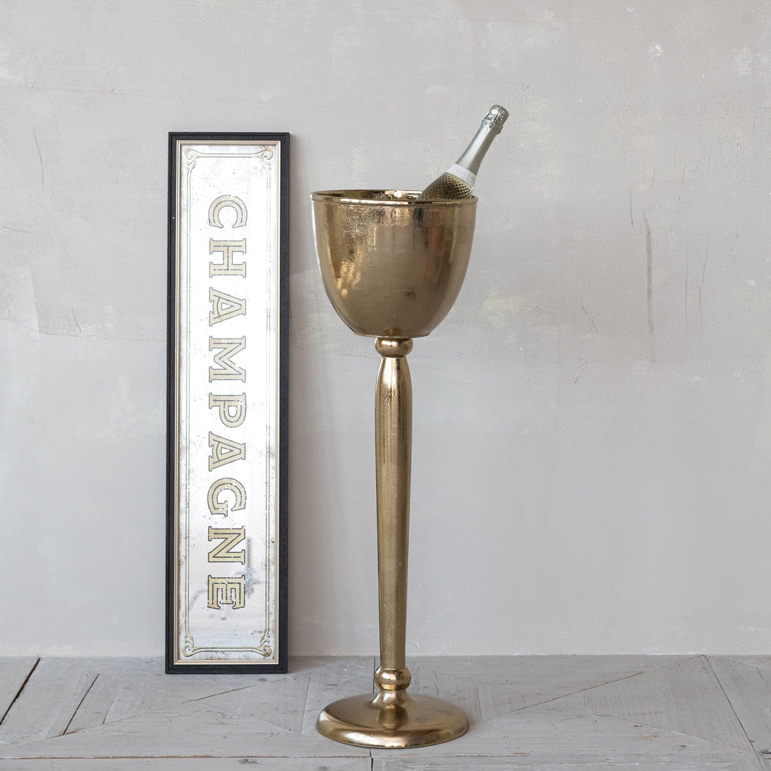 Creative Co-op Gold Finish Cast Aluminum Tall Bottle Cooler - Little Miss Muffin Children & Home