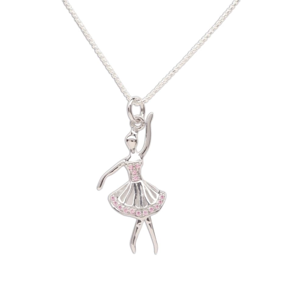 Cherished Moments Cherished Moments Sterling Silver Children's Ballerina Necklace for Girls - Little Miss Muffin Children & Home