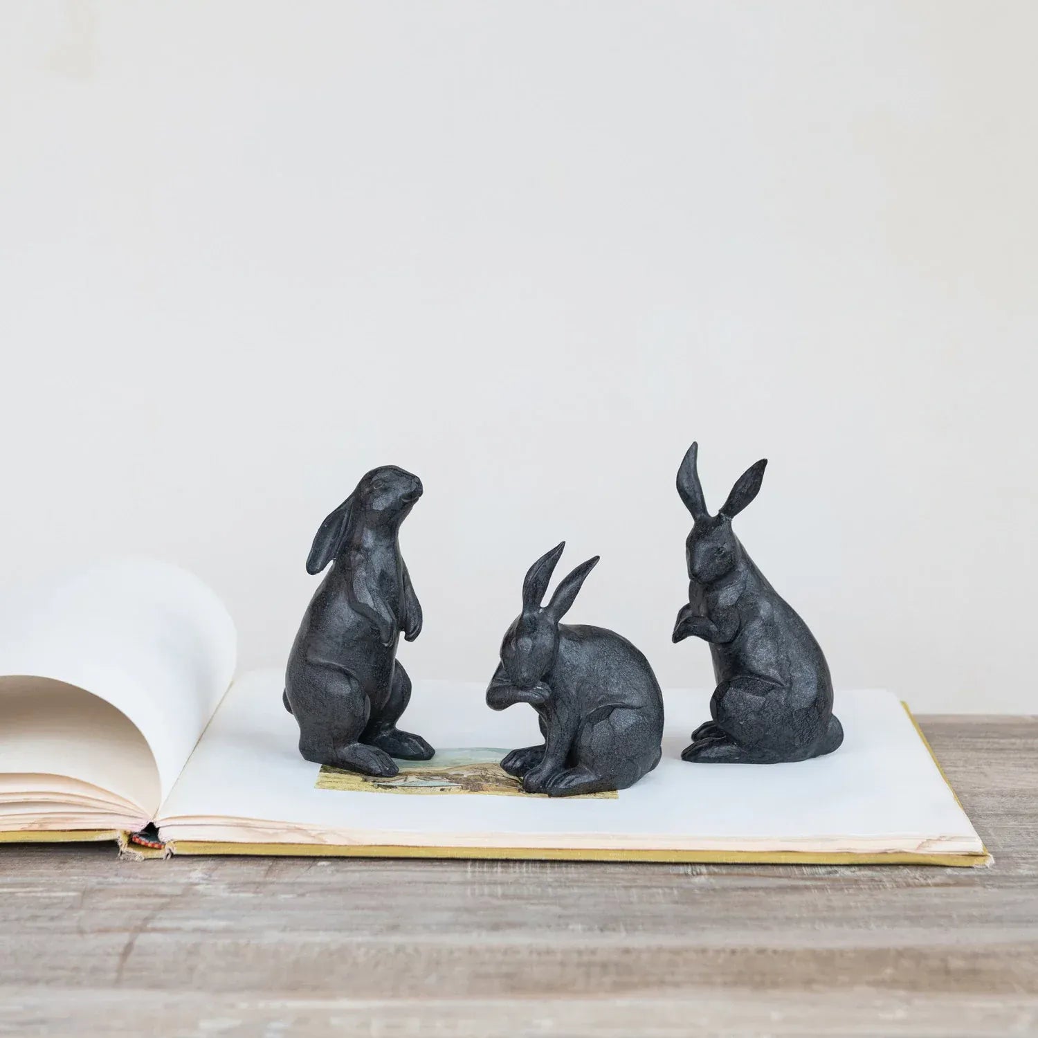 Creative Co-op Resin Rabbit with Cast Iron Finish, 3 Styles Available - Little Miss Muffin Children & Home