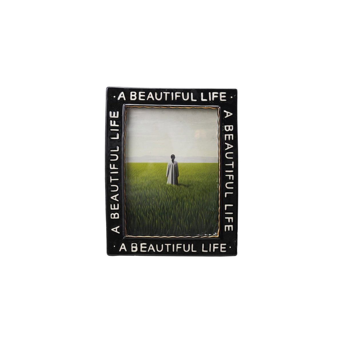 "A Beautiful Life" Embossed Photo Frame with Electroplating (5-1/2" x 7-1/2" Photo)