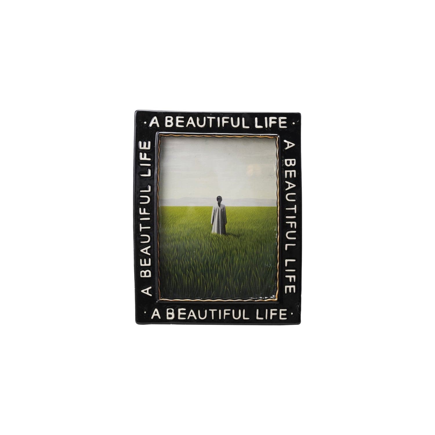 "A Beautiful Life" Embossed Photo Frame with Electroplating (5-1/2" x 7-1/2" Photo)
