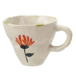 ceramic floral mug