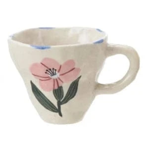 ceramic floral mug