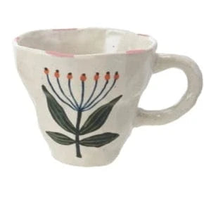 ceramic floral mug