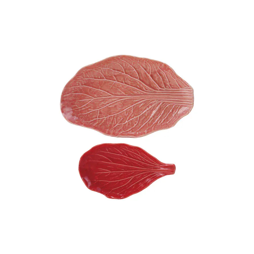 Reactive Glaze Stoneware Cabbage Shaped Plate