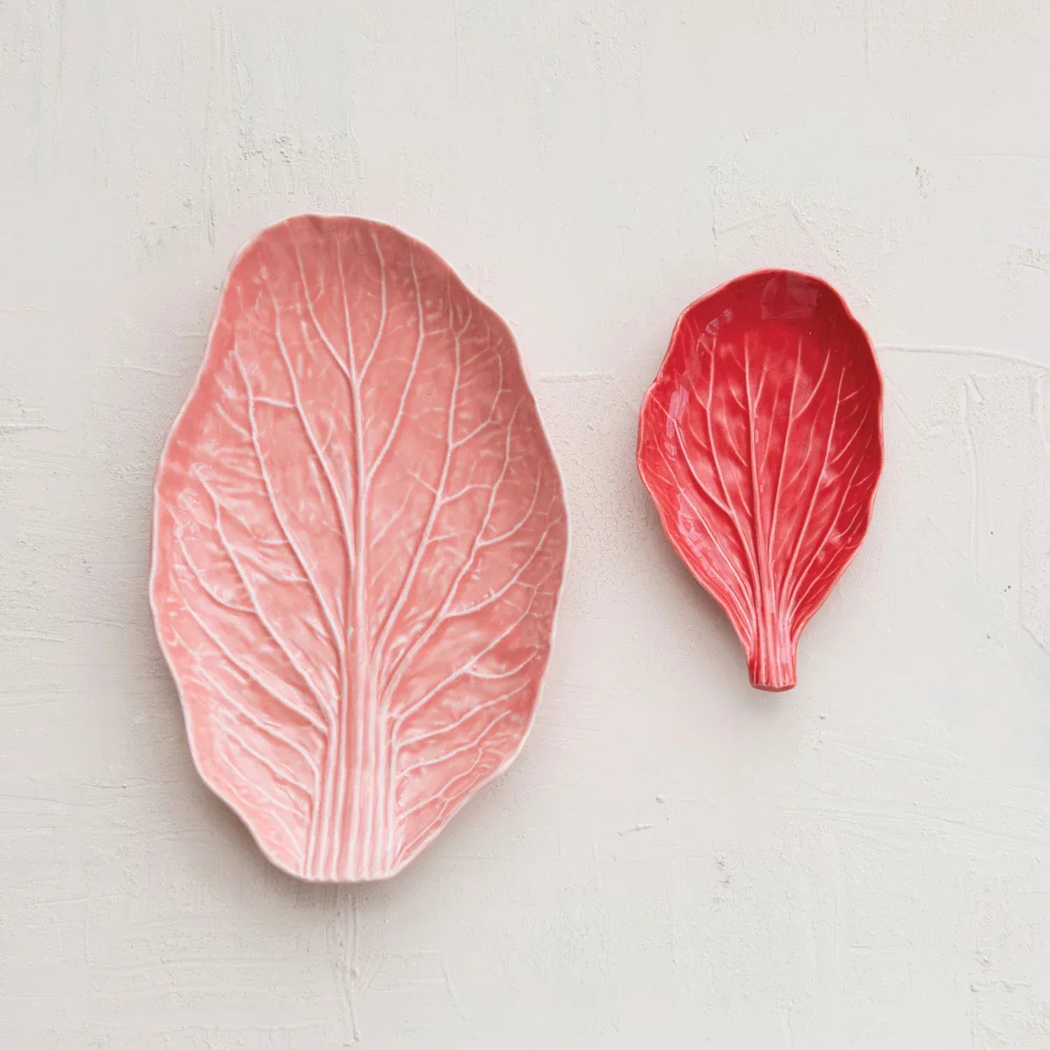 Reactive Glaze Stoneware Cabbage Shaped Plate