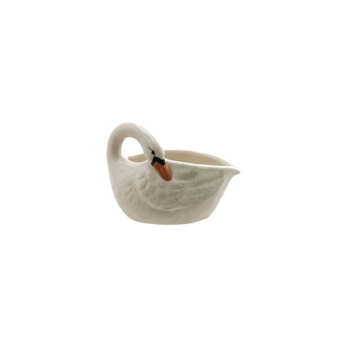 Hand-Painted 6oz Stoneware Swan Shaped Creamer
