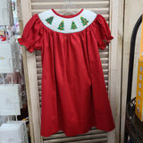 Lulu Bebe Smocked Christmas Tree Emma Bishop Dress