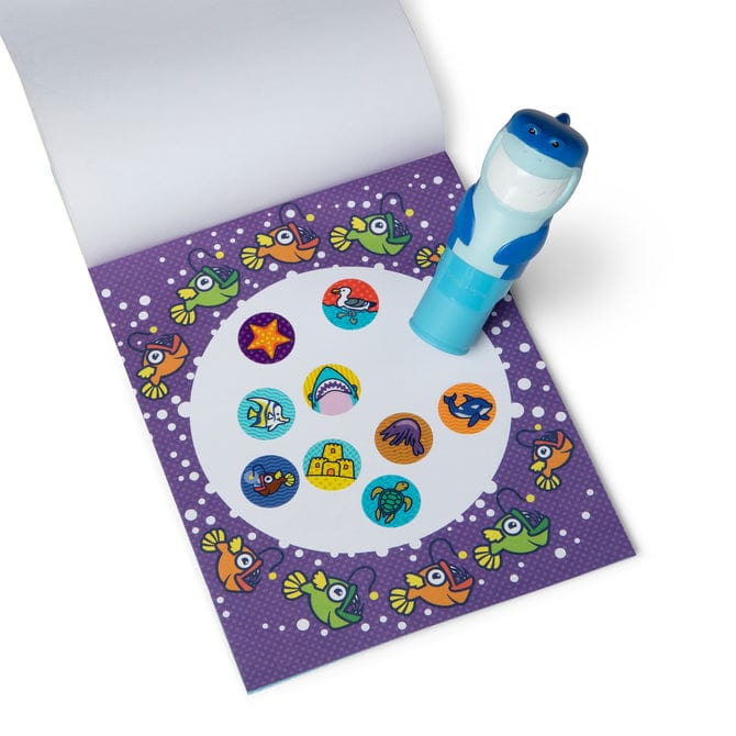 Melissa & Doug Sticker WOW!® Activity Pad & Sticker Stamper - Shark - Little Miss Muffin Children & Home