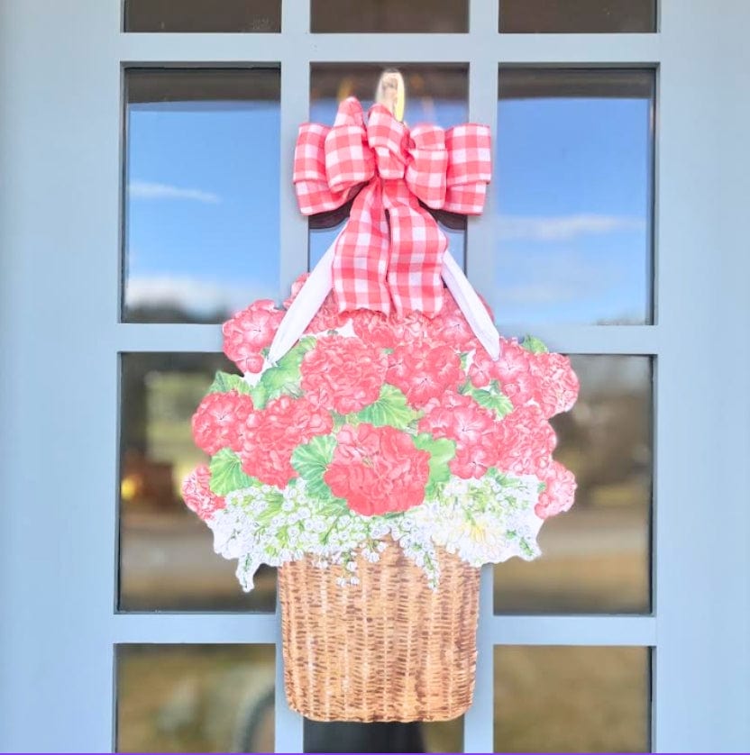 Front Porch Elegance Front Porch Elegance Coral Floral Door Hanger with Bow - Little Miss Muffin Children & Home