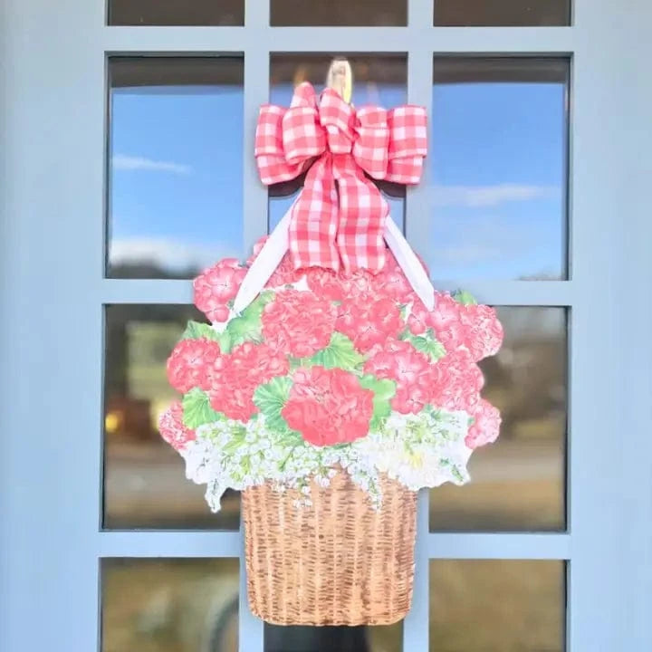 Front Porch Elegance Front Porch Elegance Coral Floral Door Hanger with Bow - Little Miss Muffin Children & Home