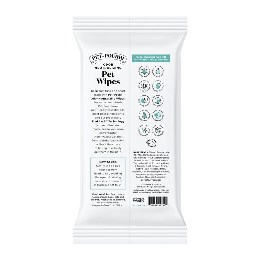 ~Pourri Pet~Pourri Pet Coat Wipes 50ct Pawsitively Fresh Scent - Little Miss Muffin Children & Home