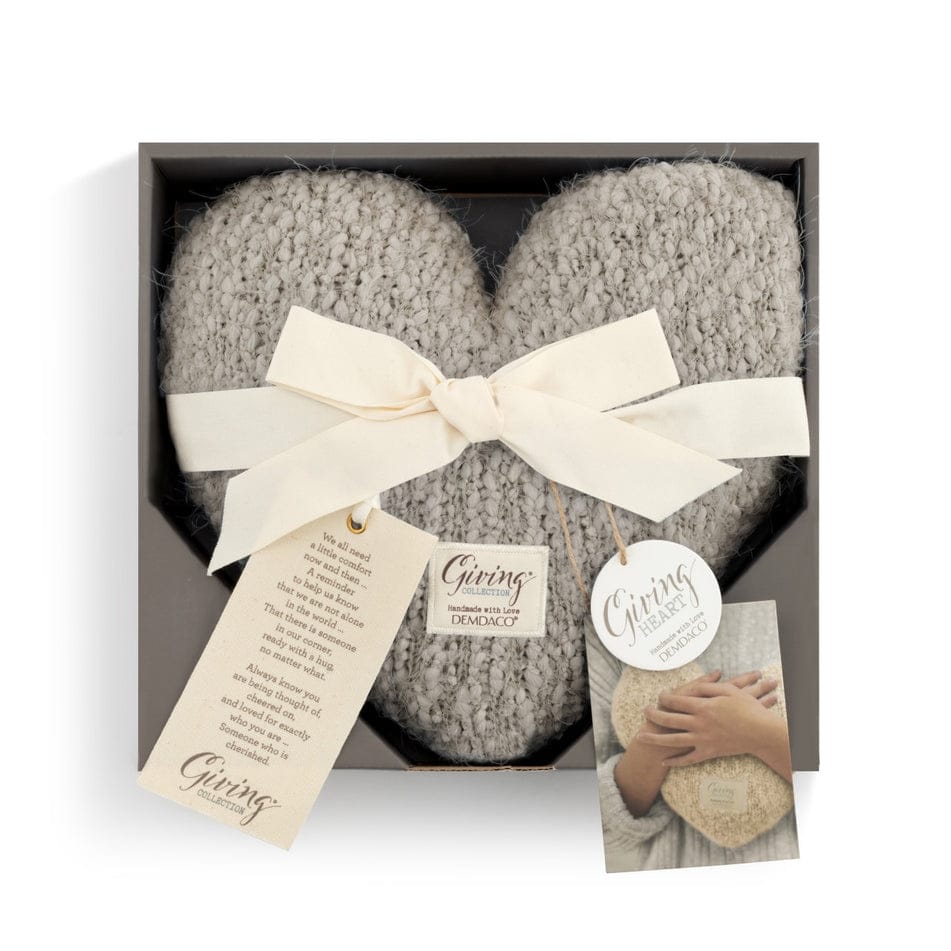 The Taupe Giving Heart Weighted Pillow