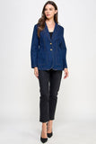 Ellison Slim Denim Blazer Blue